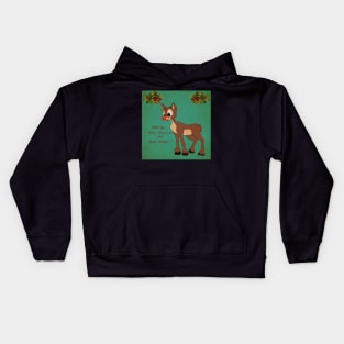 Rudolph's Seasons Greetings Kids Hoodie